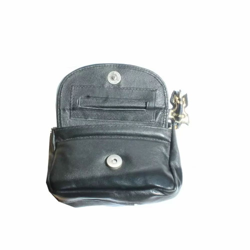 Tip Top leather tobacco pouch black new