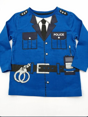 Police Uniform Long-Sleeve Shirt like new, blue, size 98-104