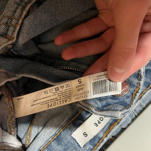 Calliope jeans size S like new, 100% cotton, blue