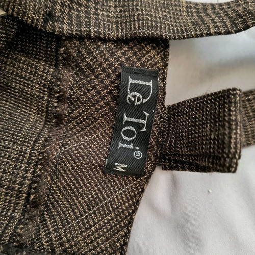 Brown checkered mini dress like new, size M