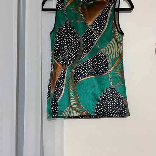 Blouse used, green, size S