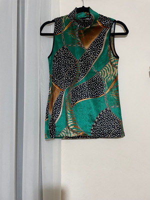 Blouse used, green, size S