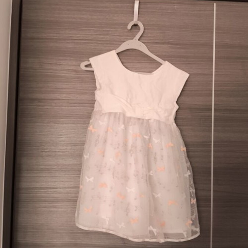 Mayoral dress for 5-year-old girls like new, white and gold, size 110 cm
