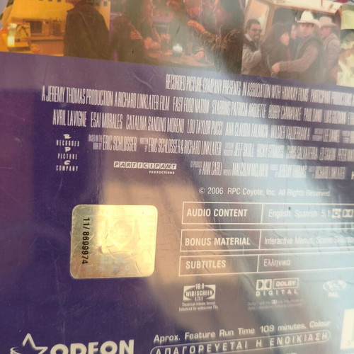 DVD Fast Food Nation 2006 new with Greek subtitles