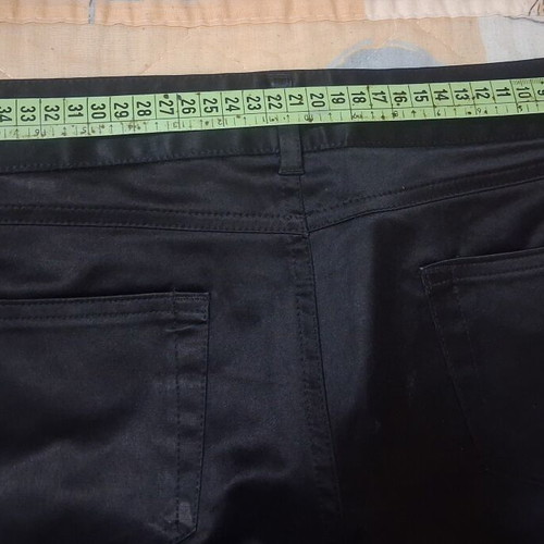 Zara black fabric pants satin sheen finish like new, size L