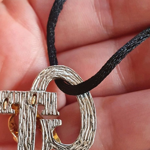 Silver 950 pendant GT Tsangarakis 1999, like new, silver and gold