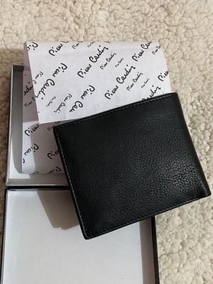 Pierre Cardin men's leather wallet new, black