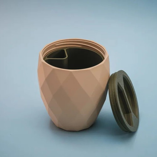 Portable nut bowl with screw lid made to order