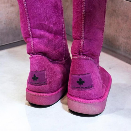 Women's fur boots like new, pink, size 38
