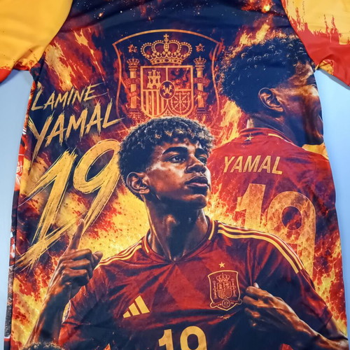 Lamine Yamal 19 Spain commemorative acrylic T-shirt