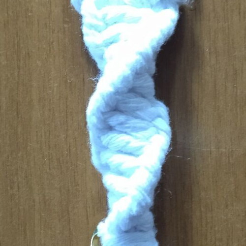 Handmade keychains new in white and green