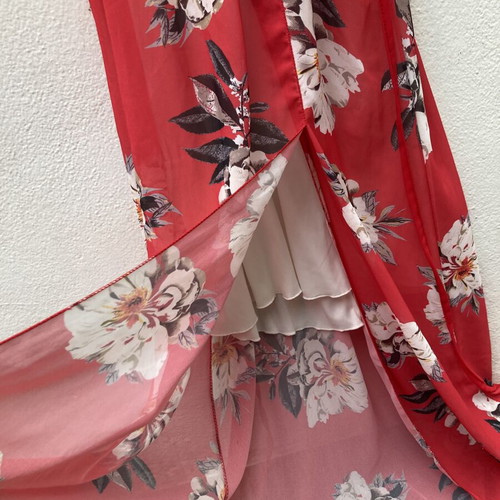 Pin Up Long Dress Medium like new, red multicolor