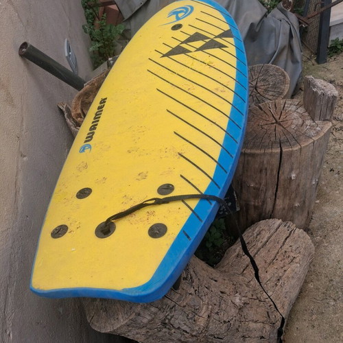 Waimea bodyboard used with safety leash