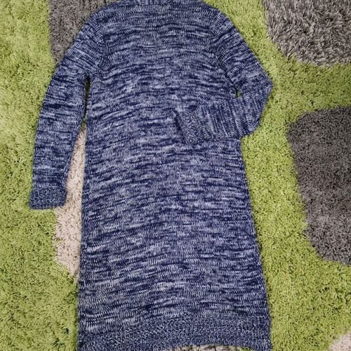 Papaya UK midaxi cardigan used, size M, blue and white
