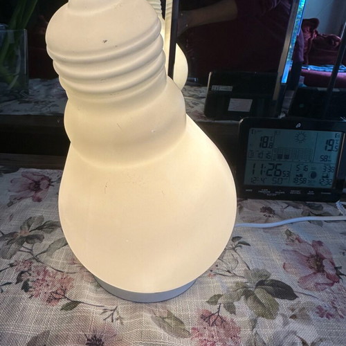 Table lamp lampshade globe like new, 26x19 cm, milky white