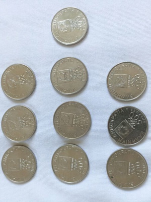 Olympic Coins Athens 2004 500 Drachmas Set of 10 used