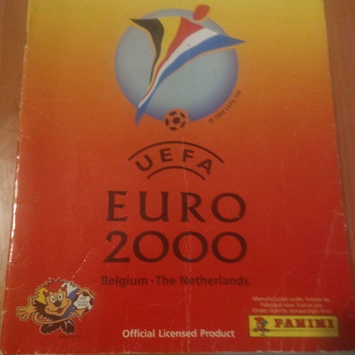 Euro 2000 Album used with stickers and notes