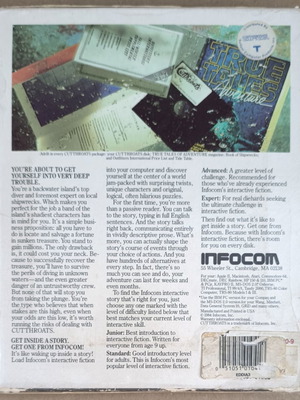 Cutthroats (Infocom) Commodore Disk used