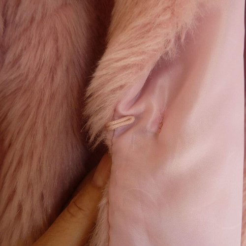 Atmosphere pink synthetic fur coat, XXL (18/46)