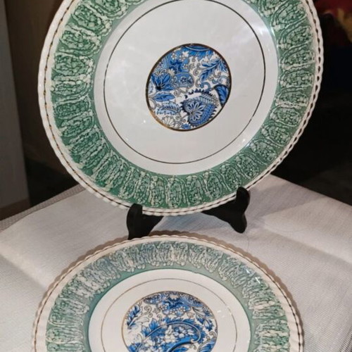 Vintage Minos Plate Set like new, 7 pieces, Greek design