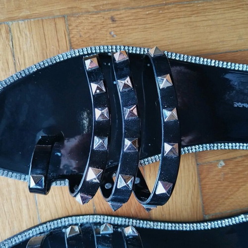 Unique flat slippers like new, black size 40