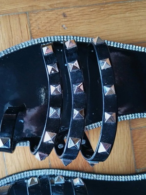 Unique flat slippers like new, black size 40