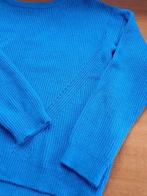 Fransa blue electric knit sweater like new, size S