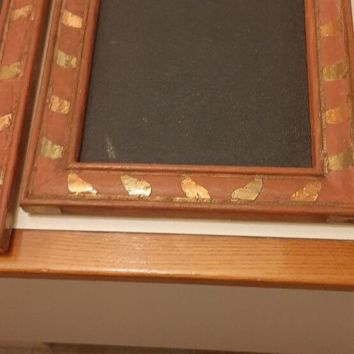 Wooden frames with gold metal details new, three sizes