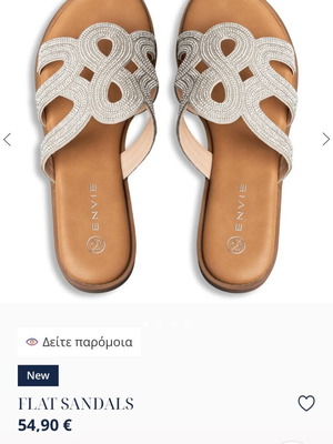 Envie silver sandals with rhinestones new, size 37