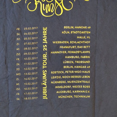 Markscheider Kunst 25 Years Anniversary Tour T-shirt size L like new