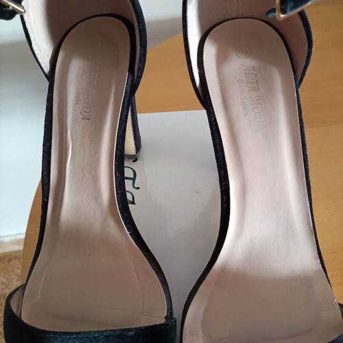 Velvet black sandals used Alta Moda size 41