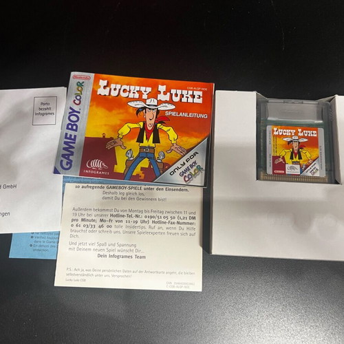 Lucky Luke Game Boy Color game used, complete with German box