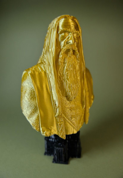 Saruman 3D Printed Αγαλματίδιο – 17cm Υψηλής Λεπτομέρειας (Χρυσό PLA)