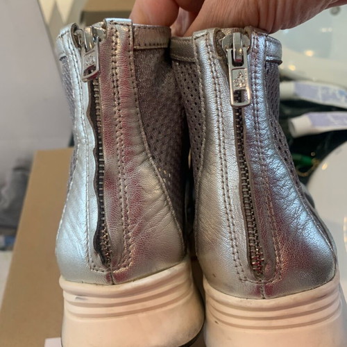 Ash silver peep toe sandals used, size 40.5