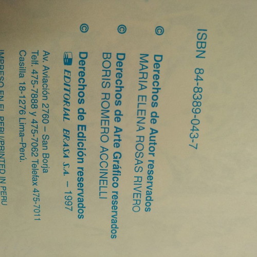Children's exercise book like new from Peru