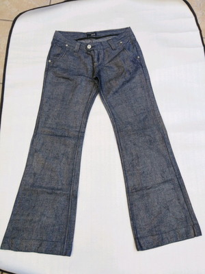 Women's denim pants like new, medium size wide-leg jeans