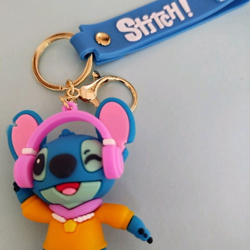 Stitch Silicone Keychain new with Disney character design