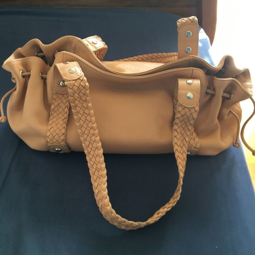 Tosca Blu shoulder bag used, leather, nude to tan color