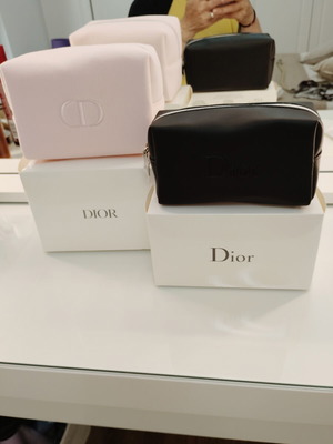 Dior Beauty cosmetic bags set of two new, pink and black