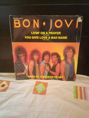 Bon Jovi Livin' On A Prayer 12" Maxi-Single βινύλιο μεταχειρισμένο, ροκ
