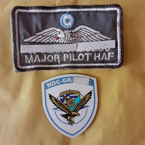 War Air Force Patch and Squadron Leader Patch used, with name