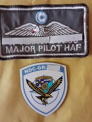 War Air Force Patch and Squadron Leader Patch used, with name