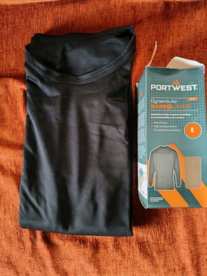 Ισοθερμικό μακρυμάνικο Portwest Β133 unisex μαύρο μέγεθος L καινούργιο