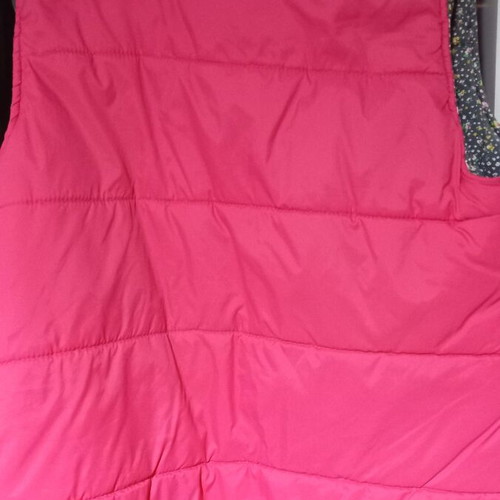 Reversible sleeveless vest used, pink multicolor, size L
