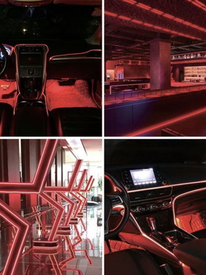 LED strip with USB neon red and blue 2m new