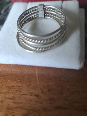 Silver 925 ring 5 rows like new