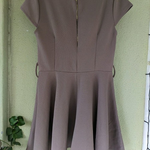 Mini pleated dress like new, beige, size S
