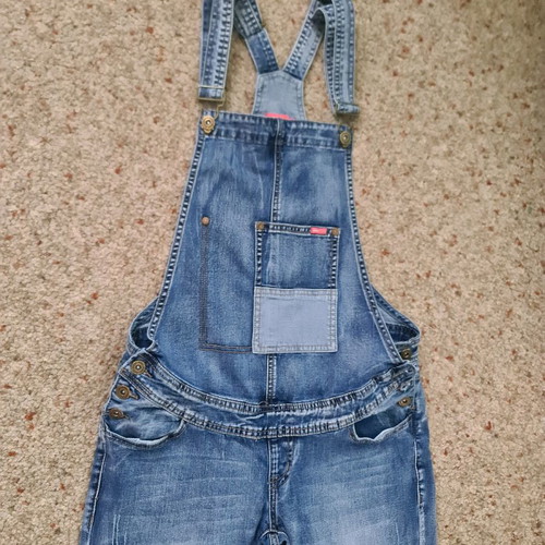 Maternity denim salopette and skirt used, size small