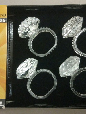 Δαχτυλίδια πετσέτας μεταχειρισμένα, 2 σετ από 4 κομμάτια, ακρυλικό Jubilee