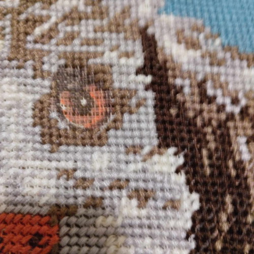 Children's handmade embroidery with dog new